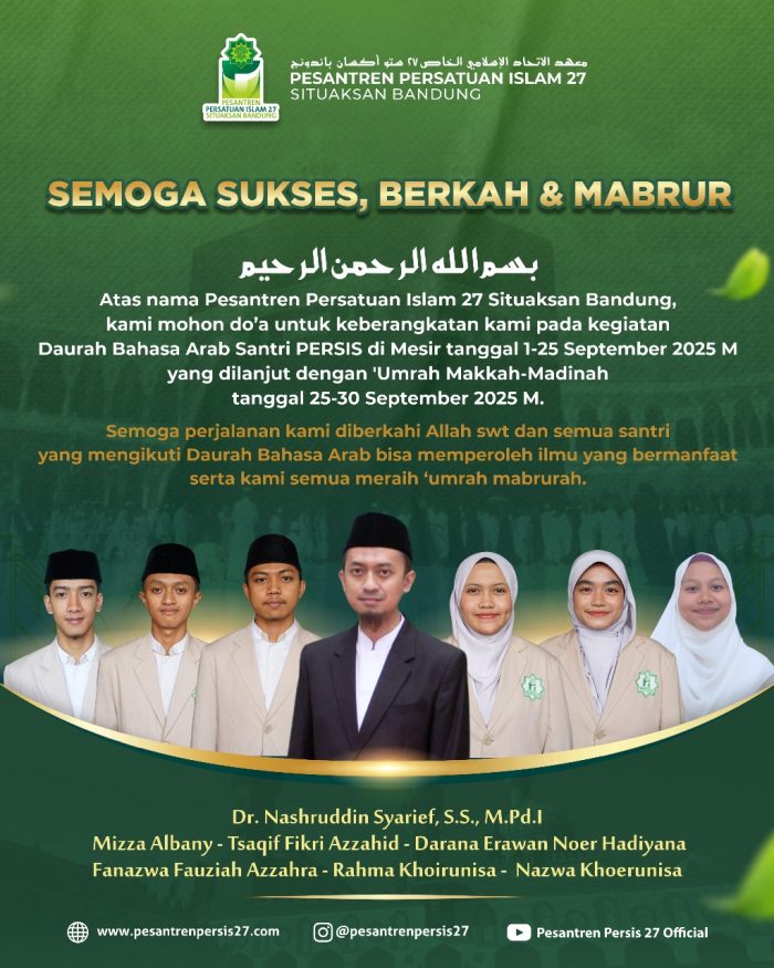 Daurah Bahasa Arab Santri di Mesir dan 'Umrah Makkah-Madinah